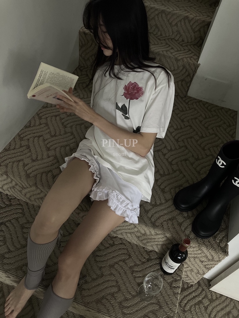 PIN-UP韓國直郵㊣女裝新品時尚真品25春夏休閑人氣職業T恤PIN-UPT恤
