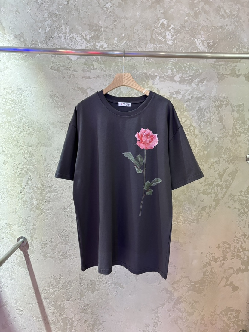 PIN-UP韓國直郵㊣女裝新品時尚真品25春夏休閑人氣職業T恤PIN-UPT恤圖色2
