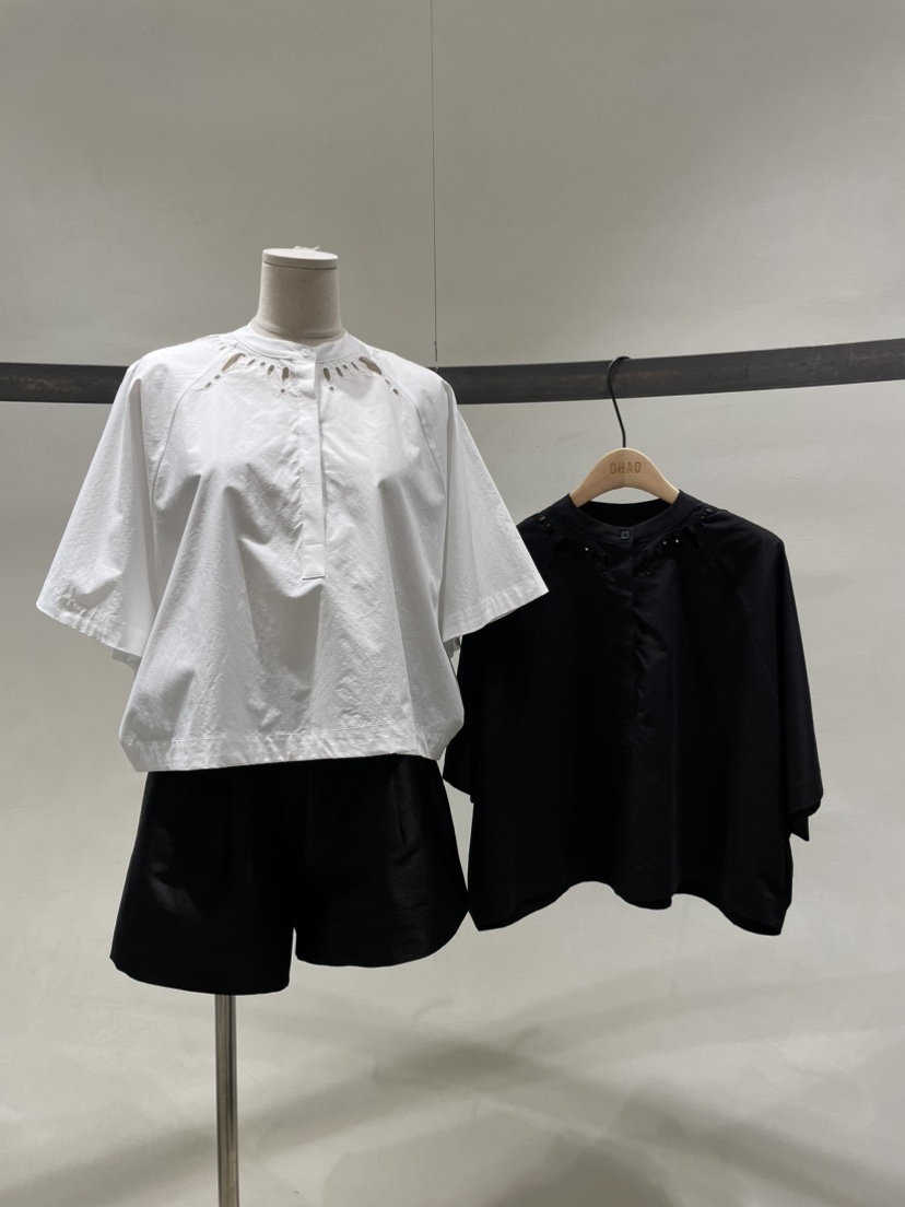 OHAO韓國代購㊣女士新款推薦人氣熱賣休閑真品25春夏襯衫蕾絲衫OHAO/HA MONG襯衫/蕾絲衫