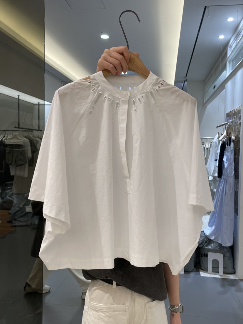 OHAO韓國代購㊣女士新款推薦人氣熱賣休閑真品25春夏襯衫蕾絲衫OHAO/HA MONG襯衫/蕾絲衫