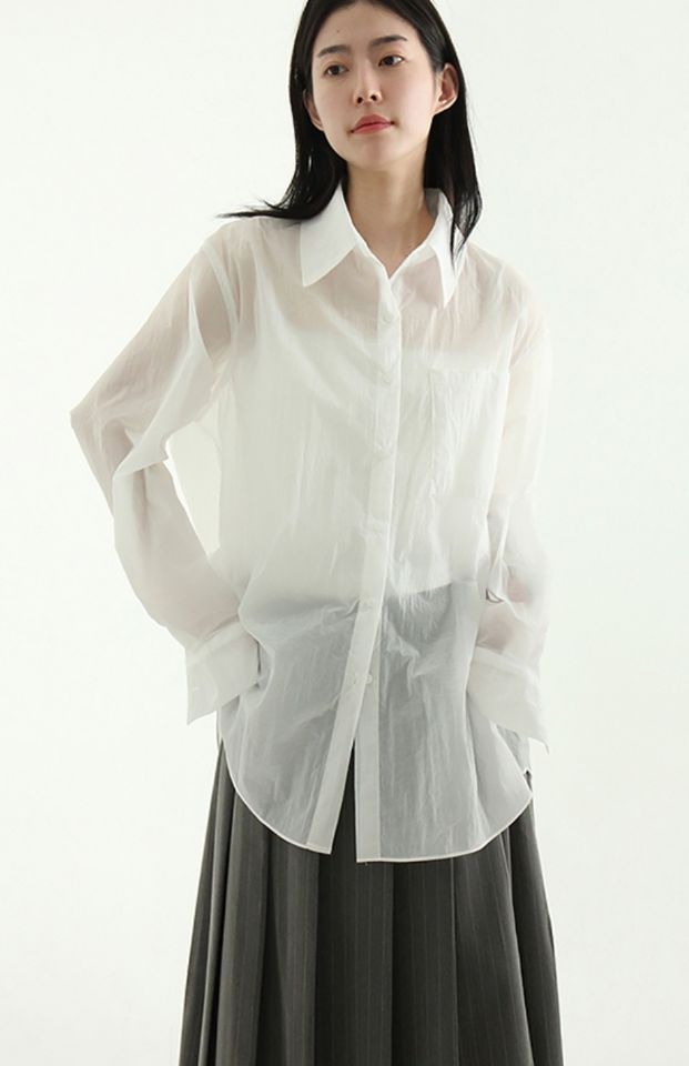 LIVE FOREVER韓國直郵㊣女士新品人氣休閑熱賣推薦襯衫蕾絲衫LIVE FOR_EVER襯衫/蕾絲衫