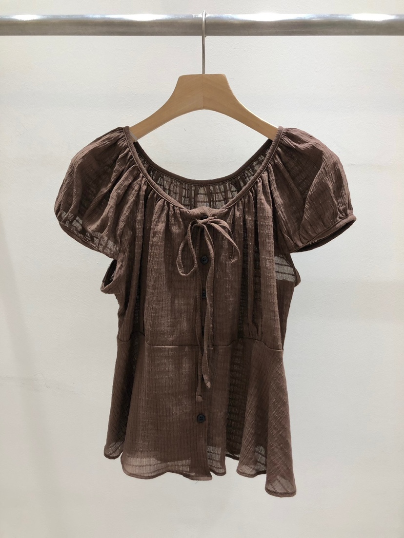 IR BIEN韓國代購㊣女士新品職業25春夏熱賣休閑襯衫蕾絲衫ir bien-A襯衫/蕾絲衫圖色4