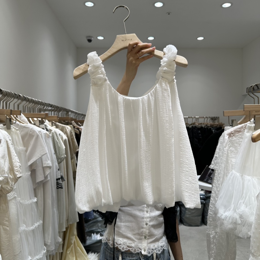 RE STYLE-Q東大門㊣直郵女士新品時尚休閑推薦人氣吊帶背心RE STYLE吊帶/背心