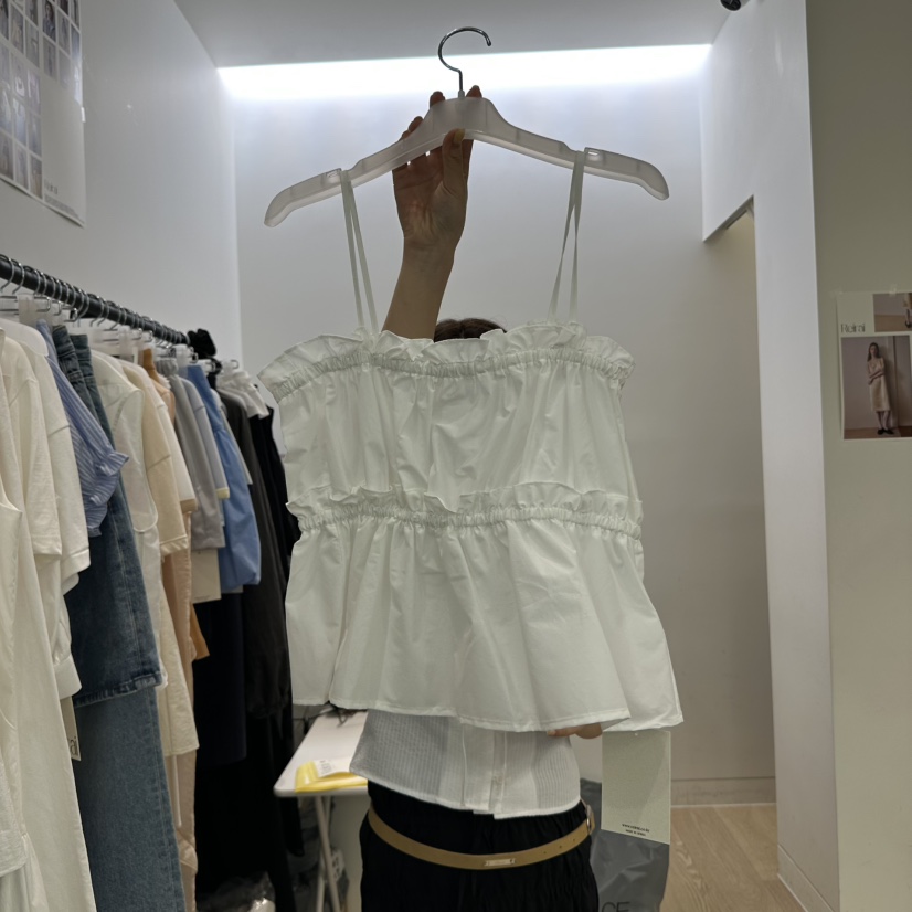 REIRAI韓國代購㊣女士新品25春夏時尚真品休閑人氣吊帶背心Reirai吊帶/背心