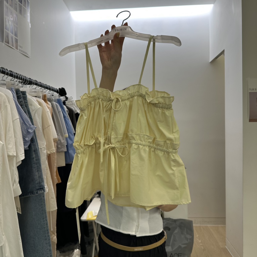 REIRAI韓國代購㊣女士新品25春夏時尚真品休閑人氣吊帶背心Reirai吊帶/背心圖色2