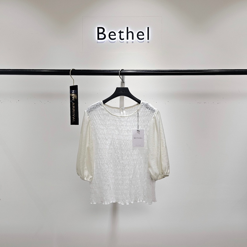 BETHEL韓國直郵㊣女士新品時尚25春夏職業推薦休閑襯衫蕾絲衫BETHEL襯衫/蕾絲衫圖色1