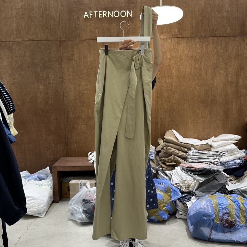 AFTERNOON-P東大門㊣實拍女士新款25春夏休閑休閑褲含腰帶AFTERNOON休閑褲