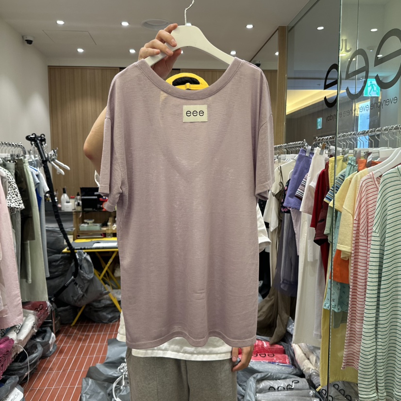 E/E/E東大門㊣代購女裝新品人氣推薦25春夏熱賣時尚T恤V領E/E/ET恤