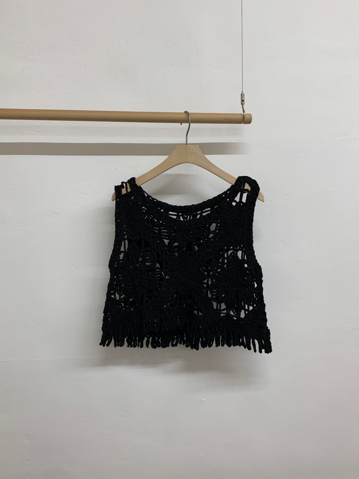 MORE THAN-P韓國直郵㊣女士新品真品人氣吊帶背心鉤針編織MORE THAN吊帶/背心圖色3