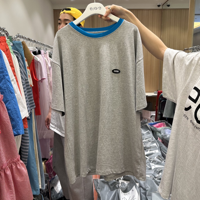 E/E/E韓國直郵㊣女裝新款熱賣職業25春夏人氣真品推薦T恤E/E/ET恤圖色3
