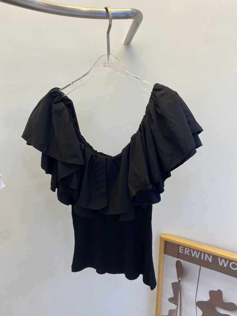 BLACK BIJOU東大門㊣實拍女士新款真品25春夏推薦襯衫蕾絲衫BLACK BIJOU襯衫/蕾絲衫圖色2