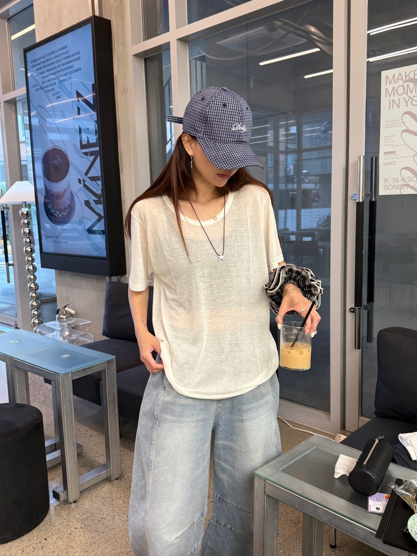 LUMIPLE東大門㊣代購女士新品人氣時尚熱賣職業推薦T恤透明LUMIPLET恤
