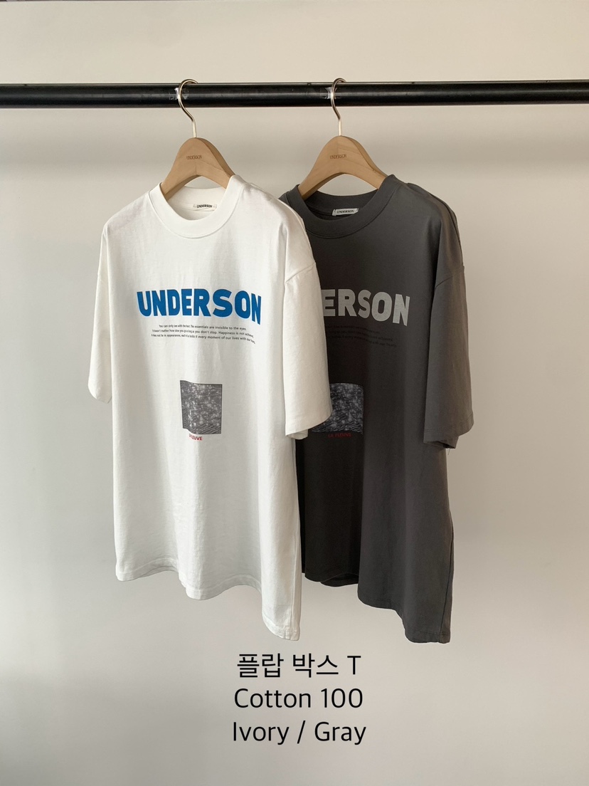 UNDERSON東大門㊣代購女士新品25春夏時尚職業推薦真品熱賣T恤UNDERSONT恤