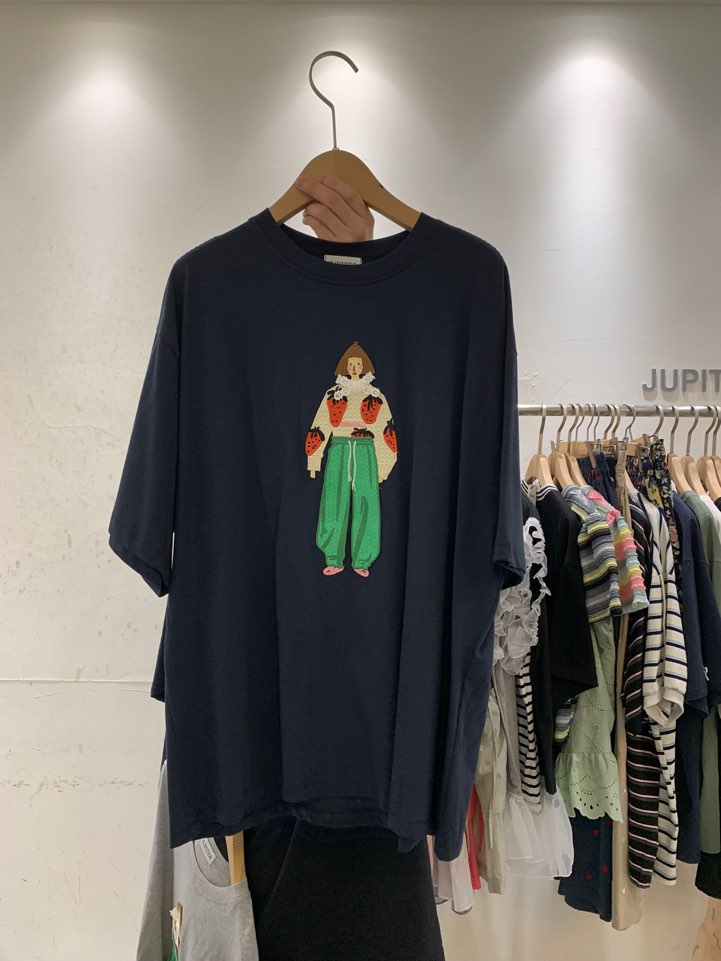 JUPITER韓國代購㊣女裝新品時尚休閑人氣推薦25春夏熱賣T恤JUPITERT恤圖色2