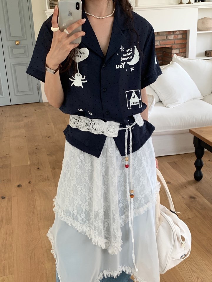 MORE THAN-P韓國代購㊣女裝新品職業真品人氣休閑襯衫蕾絲衫MORE THAN襯衫/蕾絲衫