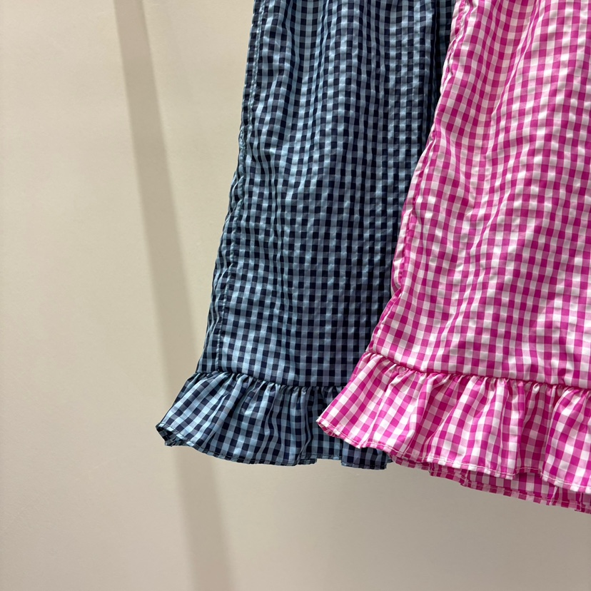 MABE東大門㊣實拍女裝新品真品25春夏推薦職業短褲荷葉邊格紋MABE短褲