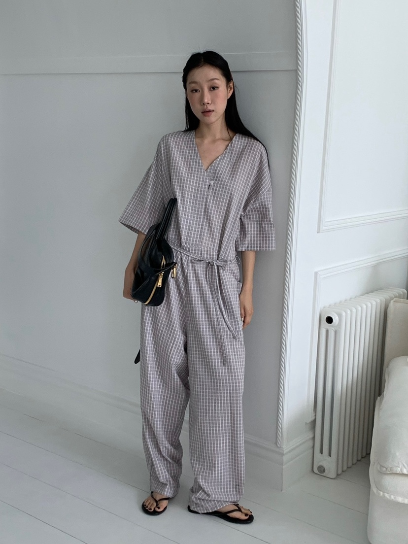 LOVE MY SANTA東大門㊣代購女裝新品推薦職業連體褲含腰繩Santa/LOVE MY SANTA連體褲圖色2