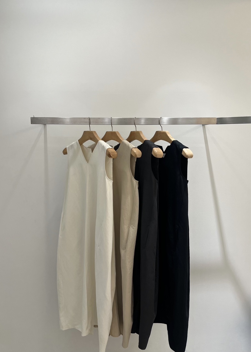 ONESTASTE韓國代購㊣女裝新品熱賣25春夏真品休閑連衣裙亞麻TASTE/ONESTASTE連衣裙