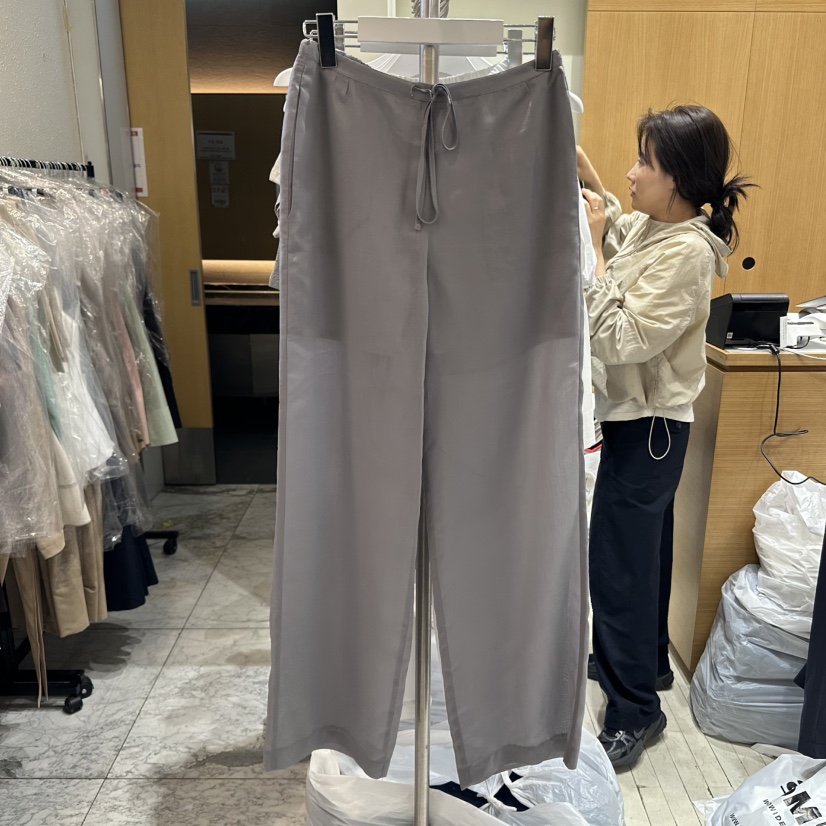 THE SIGNATURE韓國代購㊣女裝新品職業時尚推薦休閑褲透明THE SIGNATURE休閑褲圖色2
