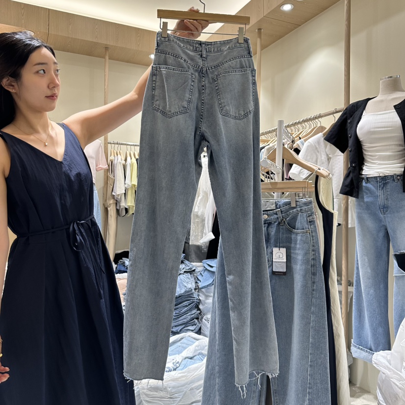 VINTAGE VIBE東大門㊣代購女裝新品人氣時尚熱賣25春夏牛仔褲VINTAGE VIBE牛仔褲