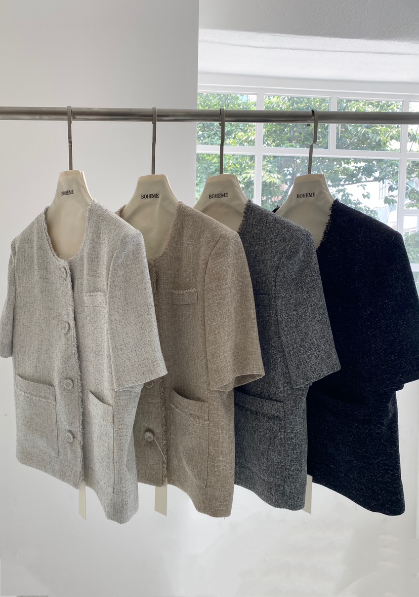 BOHEME韓國代購㊣女裝新品25春夏時尚推薦人氣熱賣休閑夾克BOHEME夾克