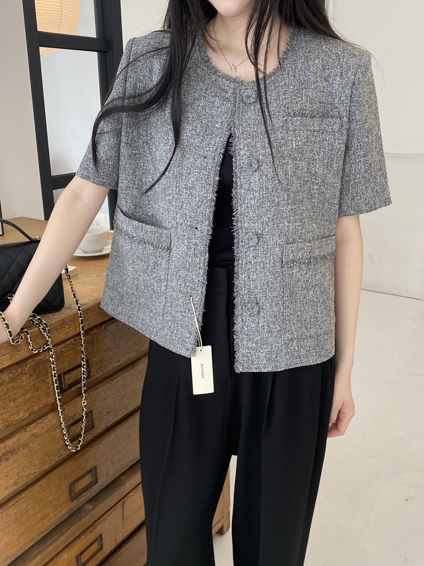 BOHEME韓國代購㊣女裝新品25春夏時尚推薦人氣熱賣休閑夾克BOHEME夾克
