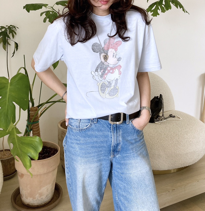 HANNA-A東大門㊣代購女士新款25春夏時尚職業休閑推薦T恤復古HANNAT恤