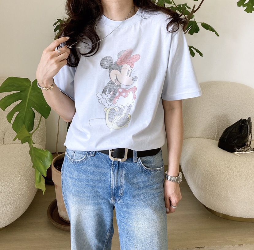 HANNA-A東大門㊣代購女士新款25春夏時尚職業休閑推薦T恤復古HANNAT恤