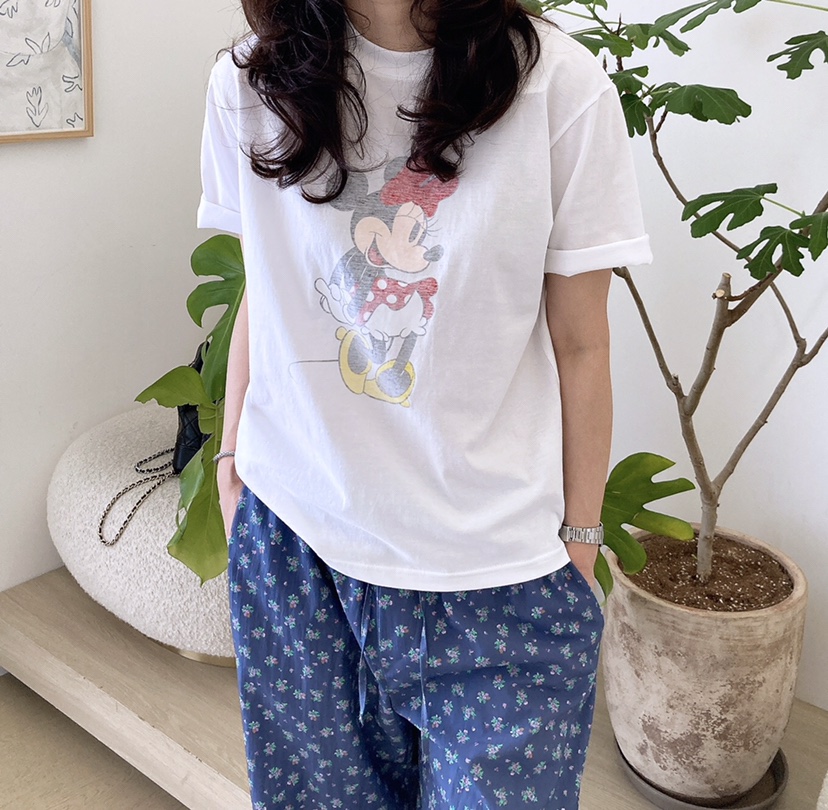 HANNA-A東大門㊣代購女士新款25春夏時尚職業休閑推薦T恤復古HANNAT恤
