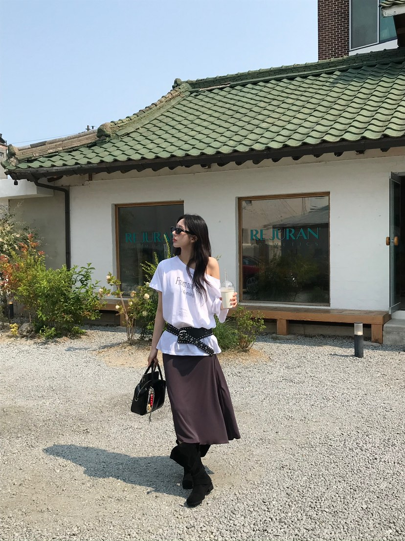ESCHER韓國直郵㊣女裝新款推薦熱賣職業人氣真品T恤不含腰帶ESCHERT恤