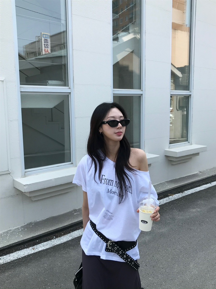 ESCHER韓國直郵㊣女裝新款推薦熱賣職業人氣真品T恤不含腰帶ESCHERT恤