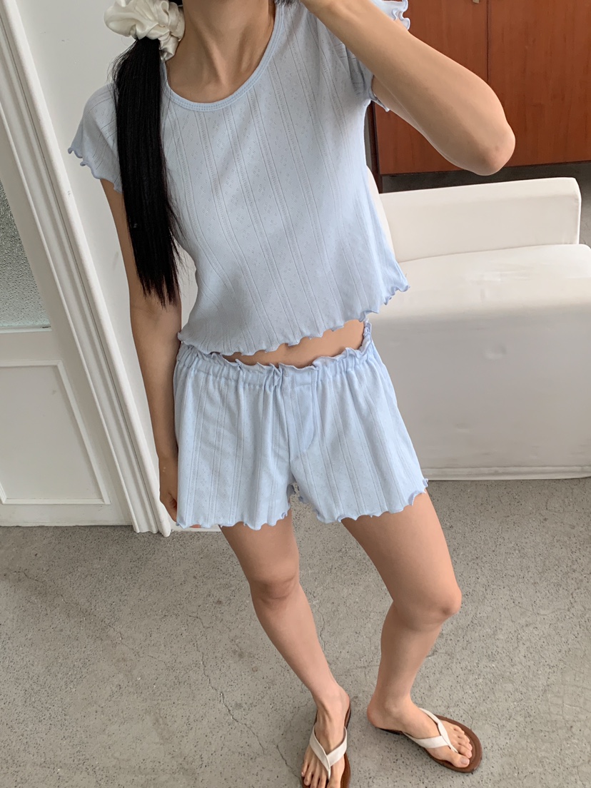 ROUGH東大門㊣直郵女裝新品真品時尚休閑人氣睡衣兩件套套裝ROUGH睡衣