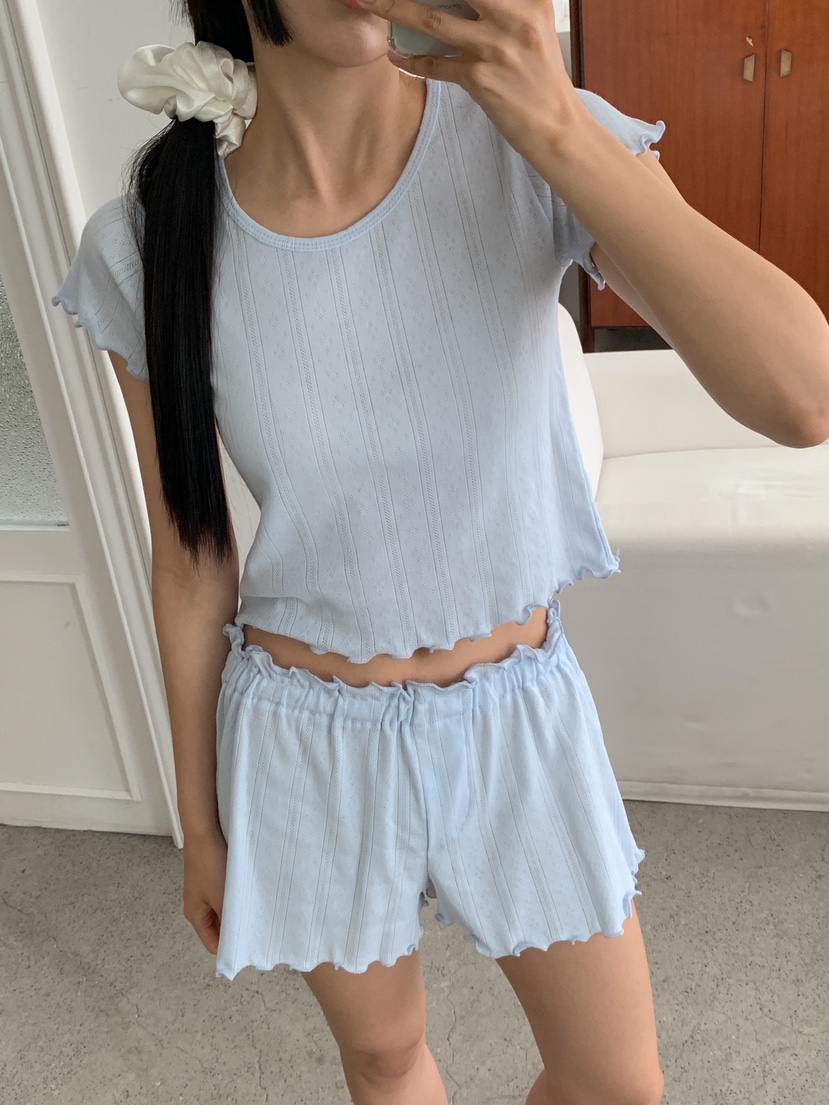 ROUGH東大門㊣直郵女裝新品真品時尚休閑人氣睡衣兩件套套裝ROUGH睡衣