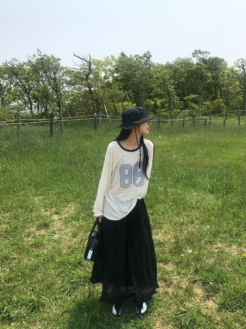 ESCHER韓國代購㊣女士新品時尚人氣25春夏休閑職業推薦長裙ESCHER長裙