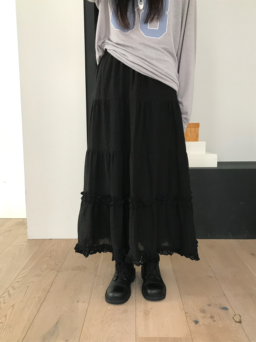 ESCHER韓國代購㊣女士新品時尚人氣25春夏休閑職業推薦長裙ESCHER長裙