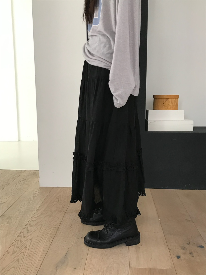 ESCHER韓國代購㊣女士新品時尚人氣25春夏休閑職業推薦長裙ESCHER長裙
