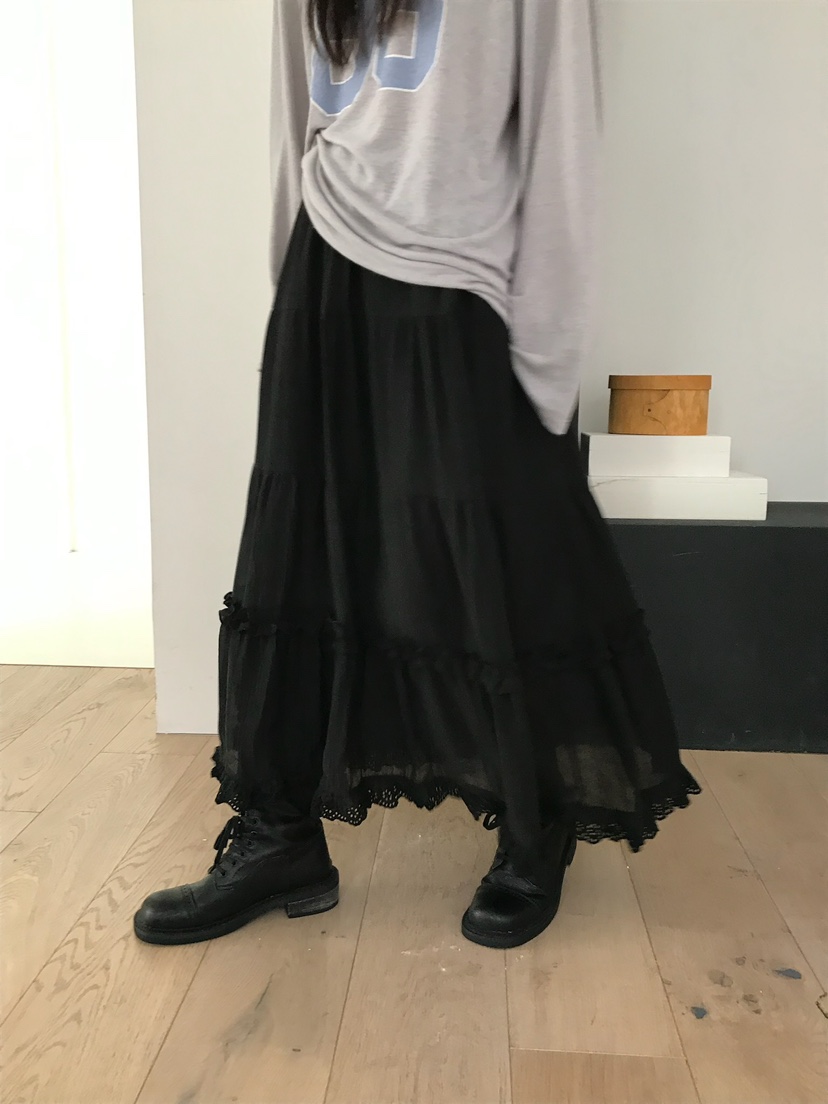 ESCHER韓國代購㊣女士新品時尚人氣25春夏休閑職業推薦長裙ESCHER長裙