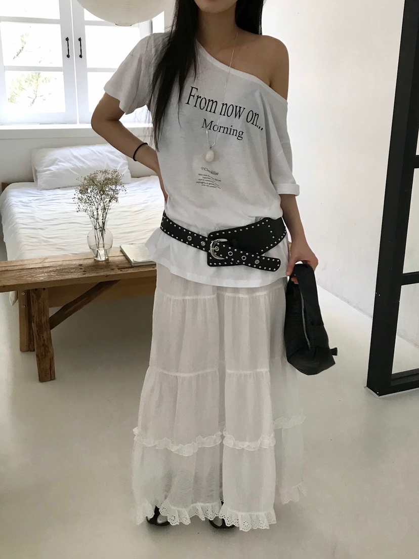 ESCHER韓國代購㊣女士新品時尚人氣25春夏休閑職業推薦長裙ESCHER長裙