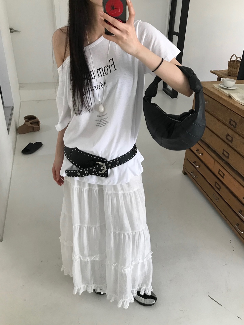 ESCHER韓國代購㊣女士新品時尚人氣25春夏休閑職業推薦長裙ESCHER長裙