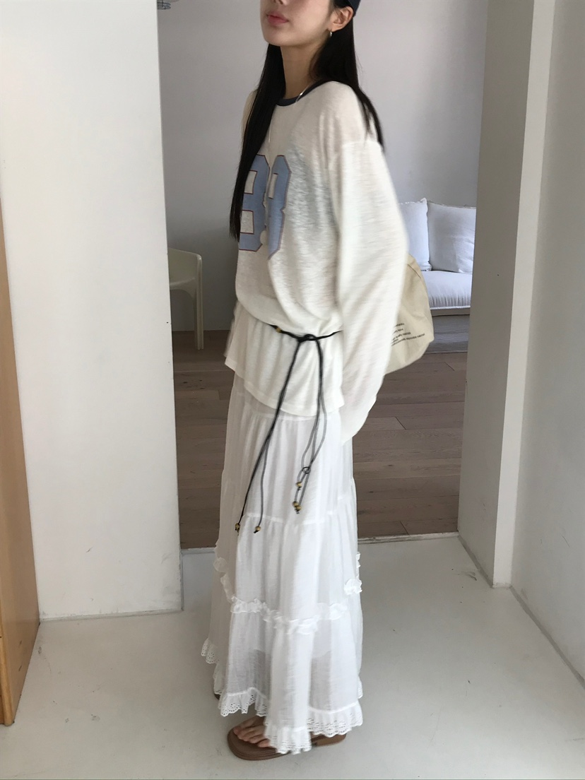 ESCHER韓國代購㊣女士新品時尚人氣25春夏休閑職業推薦長裙ESCHER長裙