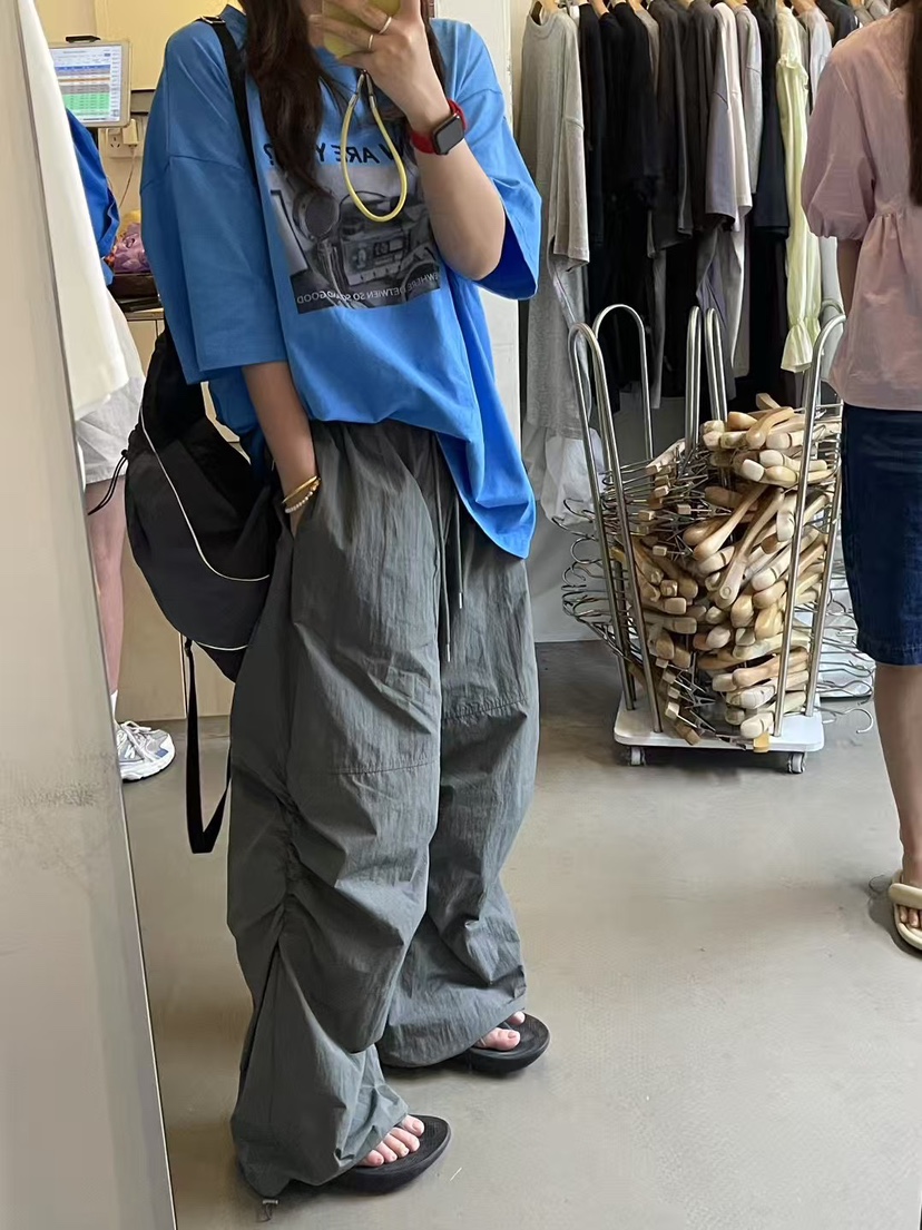 SYMBOL東大門㊣代購女裝新款時尚熱賣真品職業推薦休閑褲褶皺SYMBOL休閑褲