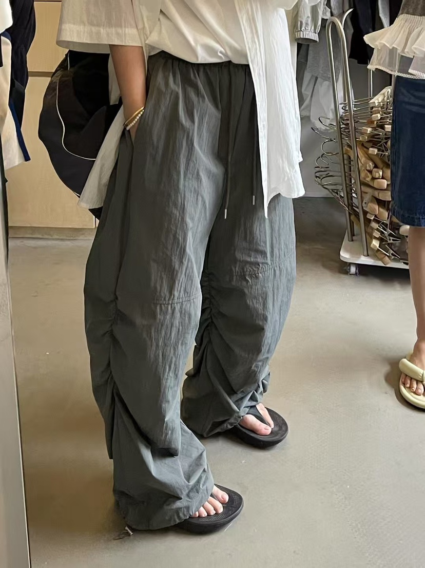 SYMBOL東大門㊣代購女裝新款時尚熱賣真品職業推薦休閑褲褶皺SYMBOL休閑褲