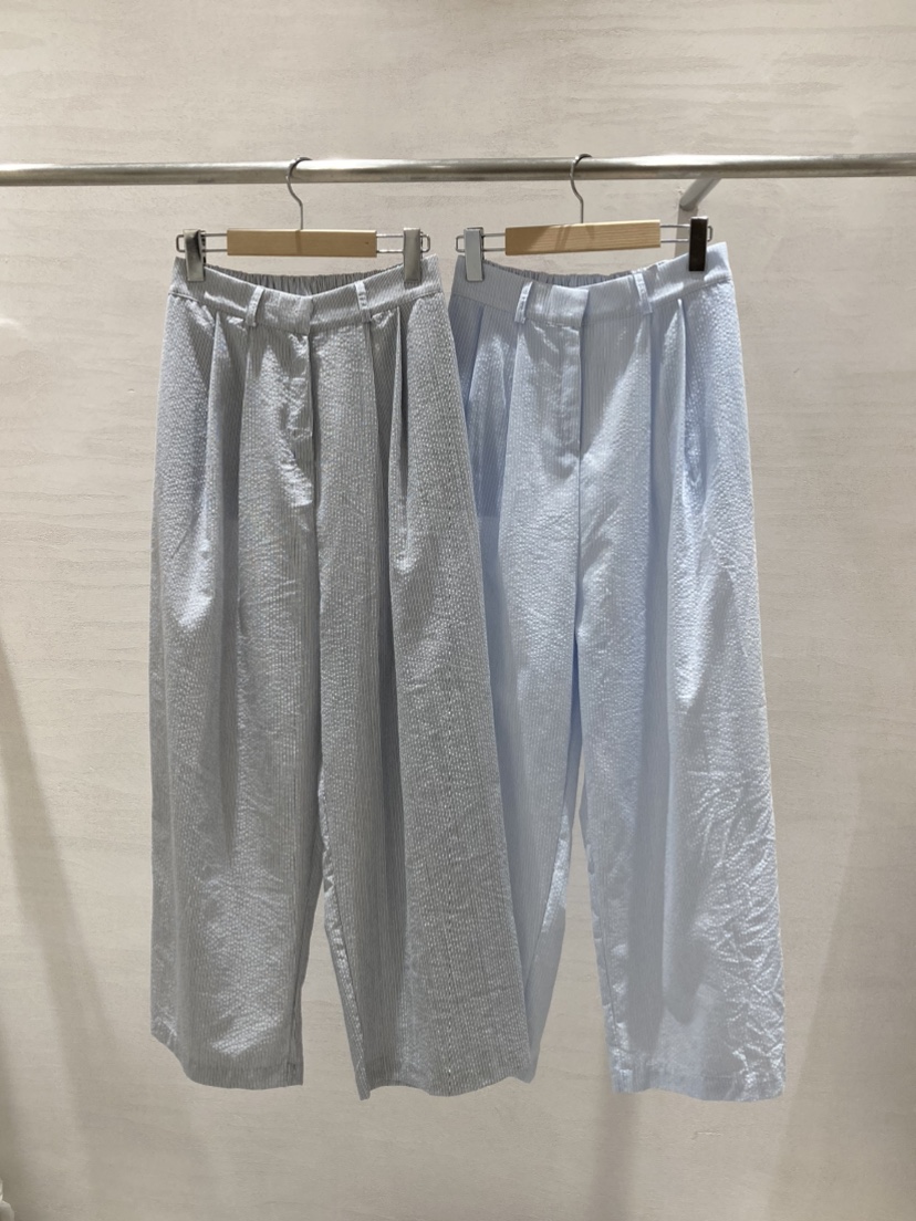 ROUGH韓國代購㊣女裝新款真品人氣職業推薦25春夏休閑褲條紋ROUGH休閑褲