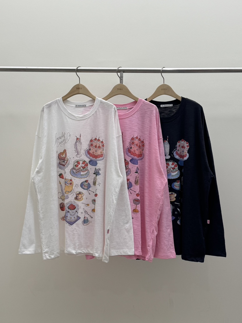 TOLL韓國直郵㊣女士新品25春夏時尚熱賣真品推薦長袖T恤亞麻TOLL長袖T恤