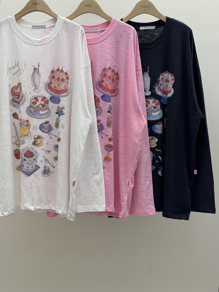 TOLL韓國直郵㊣女士新品25春夏時尚熱賣真品推薦長袖T恤亞麻TOLL長袖T恤