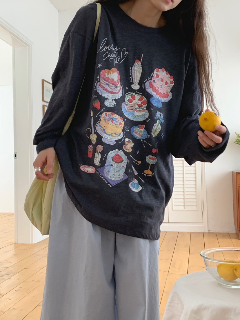 TOLL韓國直郵㊣女士新品25春夏時尚熱賣真品推薦長袖T恤亞麻TOLL長袖T恤