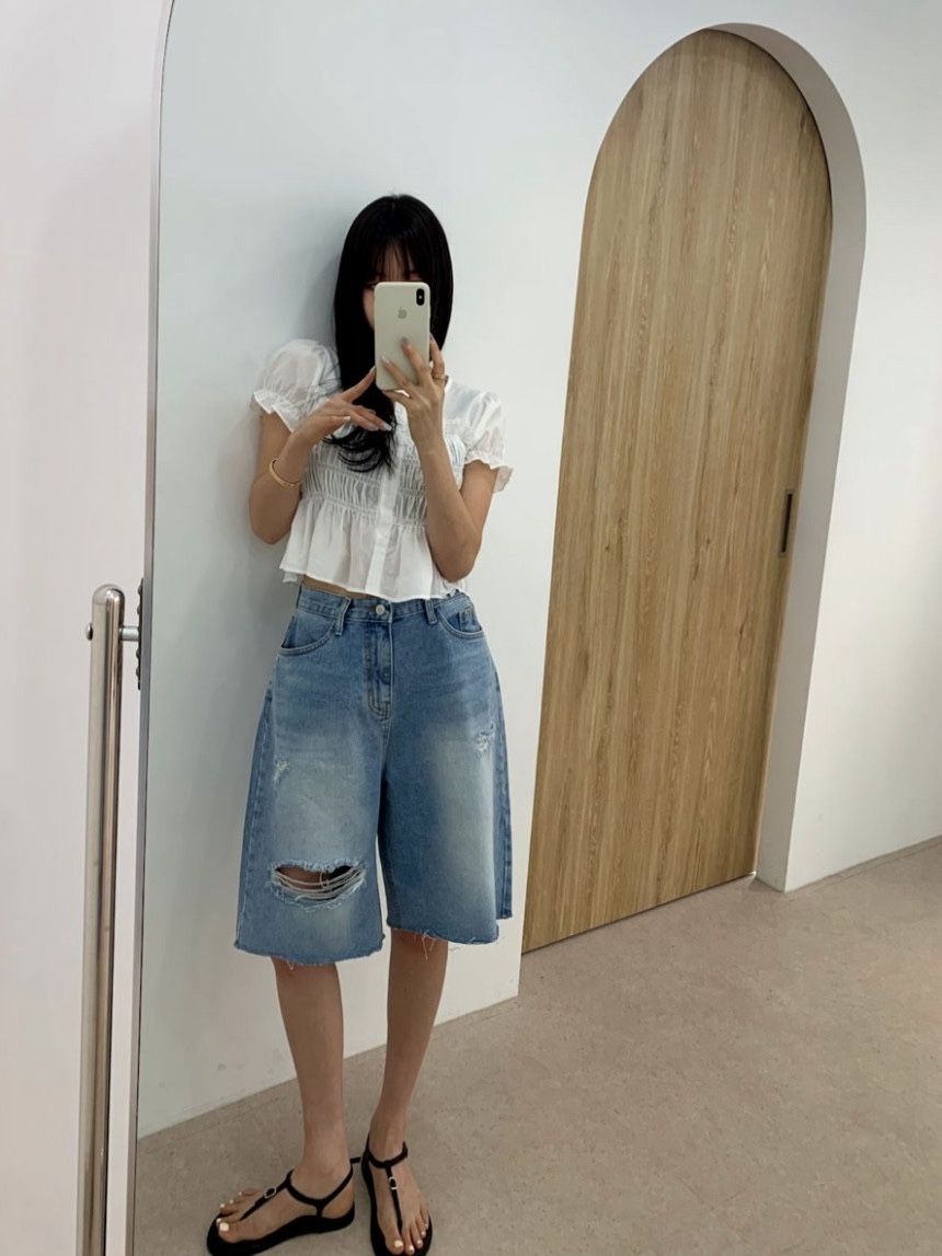 EOMPIT東大門㊣直郵女裝新款真品職業25春夏休閑襯衫蕾絲衫EOMPIT襯衫/蕾絲衫