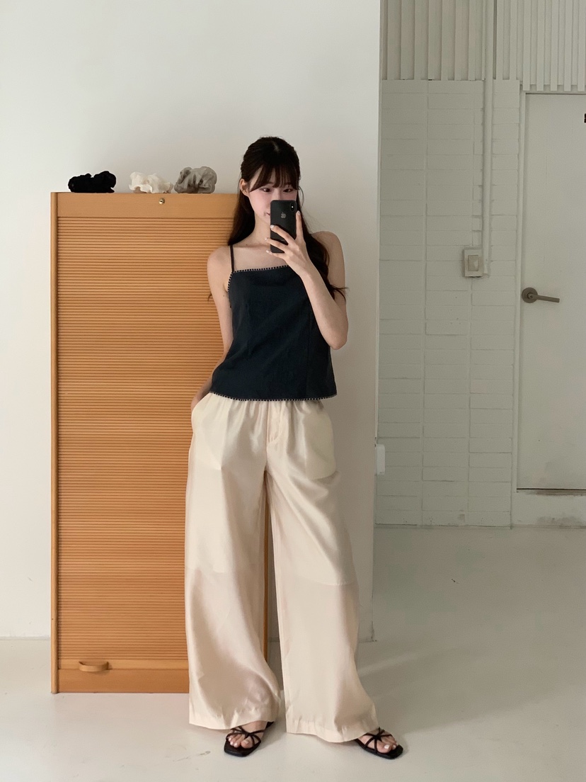 ALATE東大門㊣實拍女士新品25春夏時尚熱賣職業人氣休閑褲透明LEGACY休閑褲