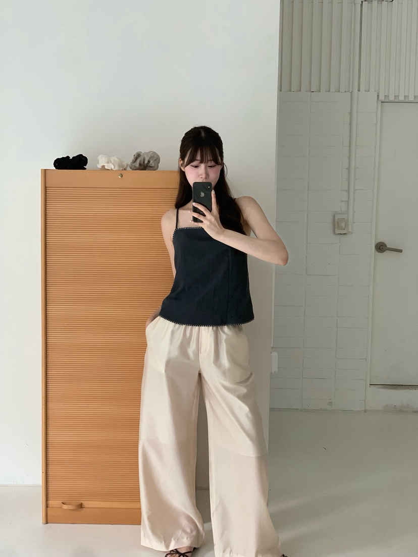 ALATE東大門㊣實拍女士新品25春夏時尚熱賣職業人氣休閑褲透明LEGACY休閑褲