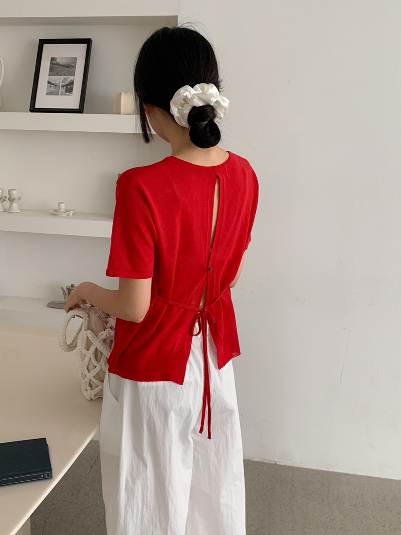 MILLIMETER東大門㊣代購女裝新款人氣25春夏真品職業針織衫MILLIMETER針織衫